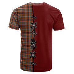 Innes Ancient Tartan T-shirt - Lion Rampant And Celtic Thistle Style
