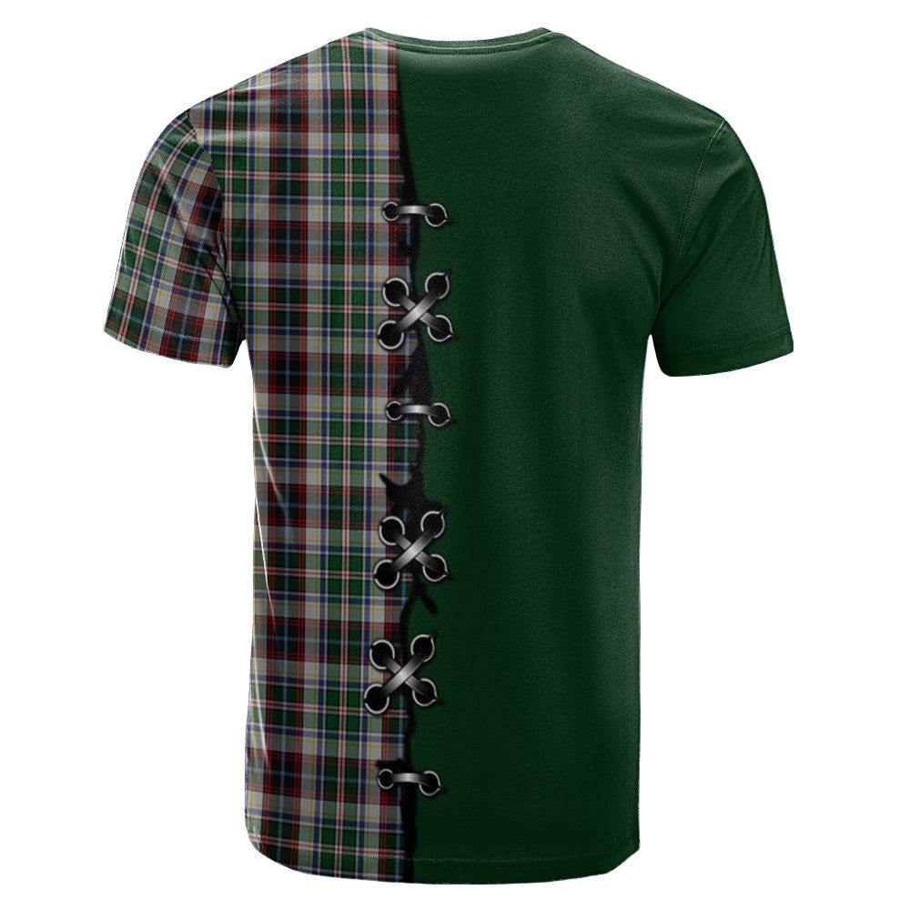 Innes Dress Tartan T-shirt - Lion Rampant And Celtic Thistle Style