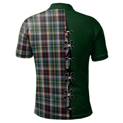 Innes Dress Tartan Polo Shirt - Lion Rampant And Celtic Thistle Style