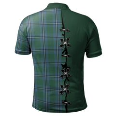 Irvine of Drum Tartan Polo Shirt - Lion Rampant And Celtic Thistle Style