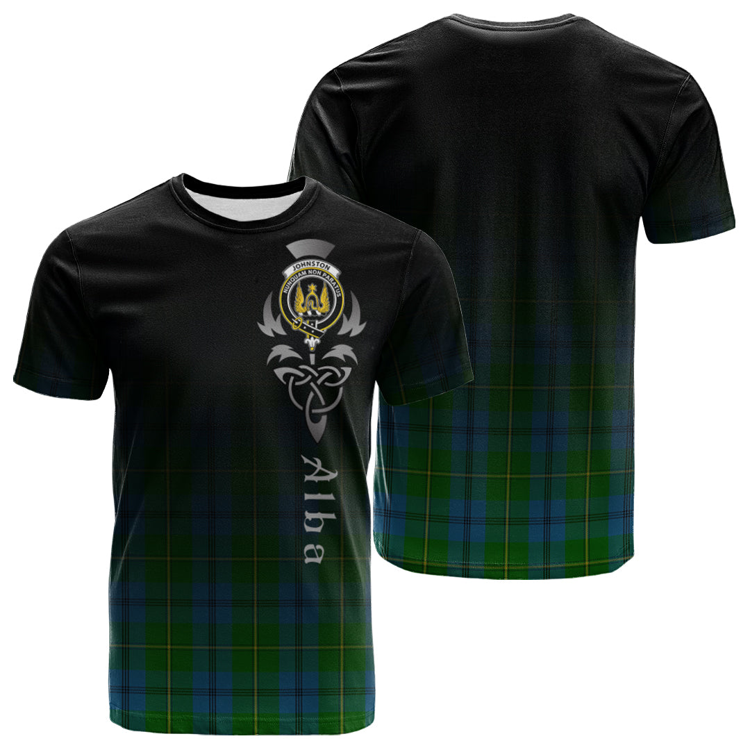 Johnston Tartan Crest T-shirt - Alba Celtic Style