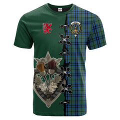 Keith Tartan T-shirt - Lion Rampant And Celtic Thistle Style