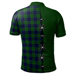 Keith Modern Tartan Polo Shirt - Lion Rampant And Celtic Thistle Style