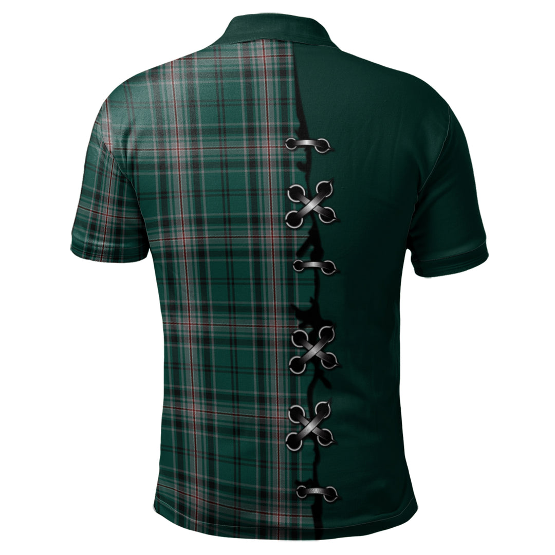 Kelly of Sleat Hunting Tartan Polo Shirt - Lion Rampant And Celtic Thistle Style