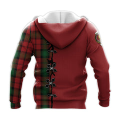 Kerr Tartan Hoodie - Lion Rampant And Celtic Thistle Style