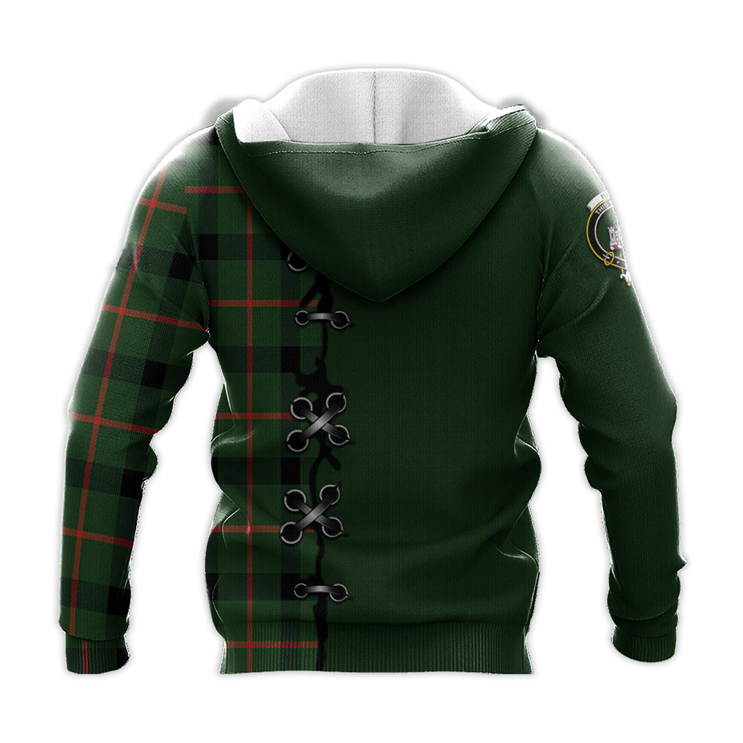 Kincaid Modern Tartan Hoodie - Lion Rampant And Celtic Thistle Style