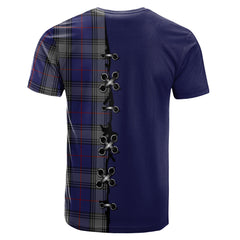 Kinnaird Tartan T-shirt - Lion Rampant And Celtic Thistle Style