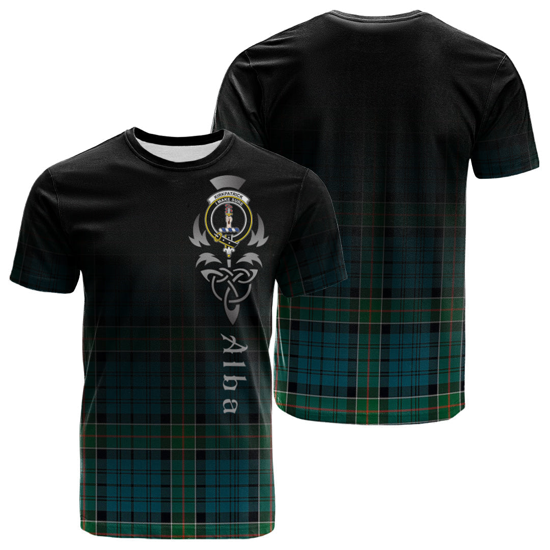 Kirkpatrick Tartan Crest T-shirt - Alba Celtic Style
