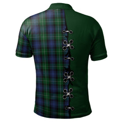 Lamont 2 Tartan Polo Shirt - Lion Rampant And Celtic Thistle Style