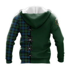 Lamont Tartan Hoodie - Lion Rampant And Celtic Thistle Style