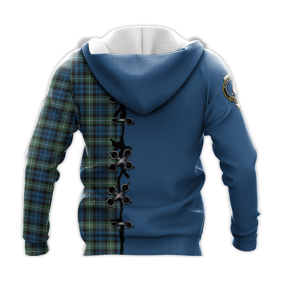 Lamont Ancient Tartan Hoodie - Lion Rampant And Celtic Thistle Style