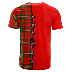 Langlands Tartan T-shirt - Lion Rampant And Celtic Thistle Style