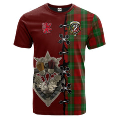 Lennox Tartan T-shirt - Lion Rampant And Celtic Thistle Style