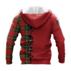 Lennox Modern Tartan Hoodie - Lion Rampant And Celtic Thistle Style