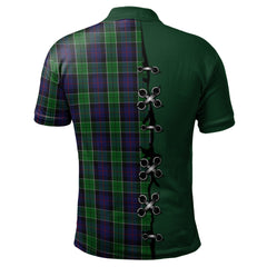 Leslie Hunting Tartan Polo Shirt - Lion Rampant And Celtic Thistle Style