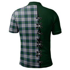 Lindsay Dress Tartan Polo Shirt - Lion Rampant And Celtic Thistle Style