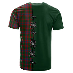 Logan Tartan T-shirt - Lion Rampant And Celtic Thistle Style