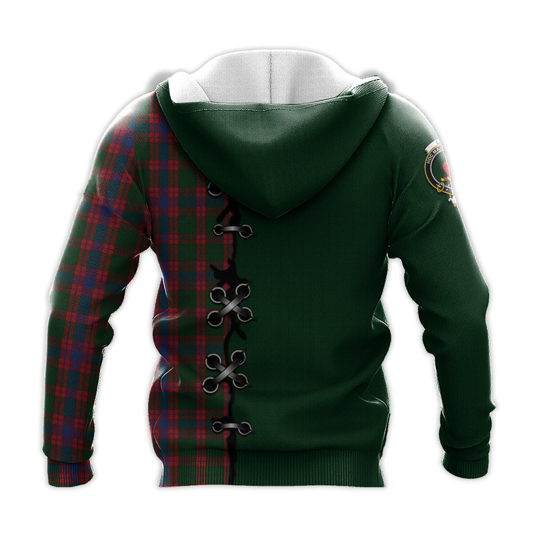 Logan Tartan Hoodie - Lion Rampant And Celtic Thistle Style