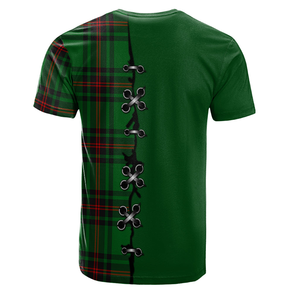 Logie Tartan T-shirt - Lion Rampant And Celtic Thistle Style