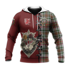 MacAlister Dress Tartan Hoodie - Lion Rampant And Celtic Thistle Style
