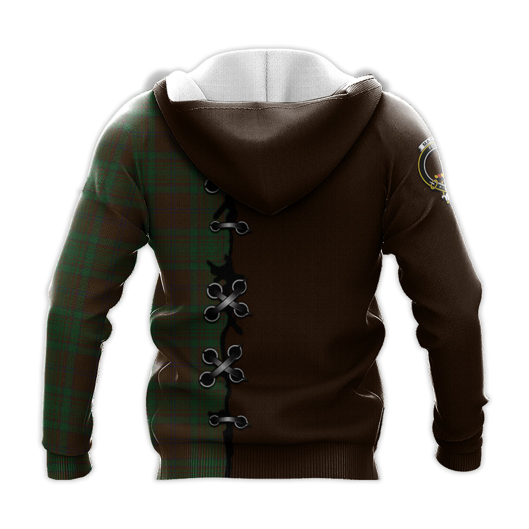 MacAlister of Glenbarr Hunting Tartan Hoodie - Lion Rampant And Celtic Thistle Style