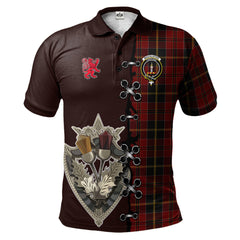 MacAlister of Skye Tartan Polo Shirt - Lion Rampant And Celtic Thistle Style