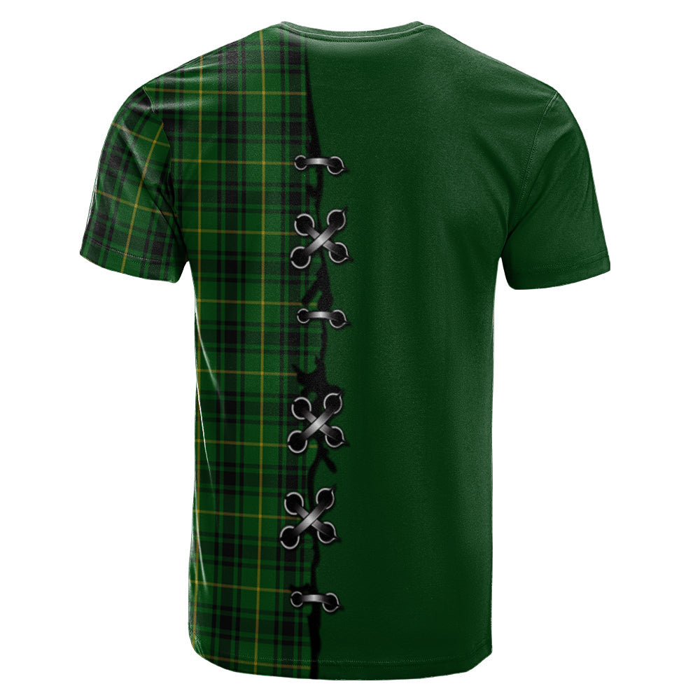 MacArthur Tartan T-shirt - Lion Rampant And Celtic Thistle Style