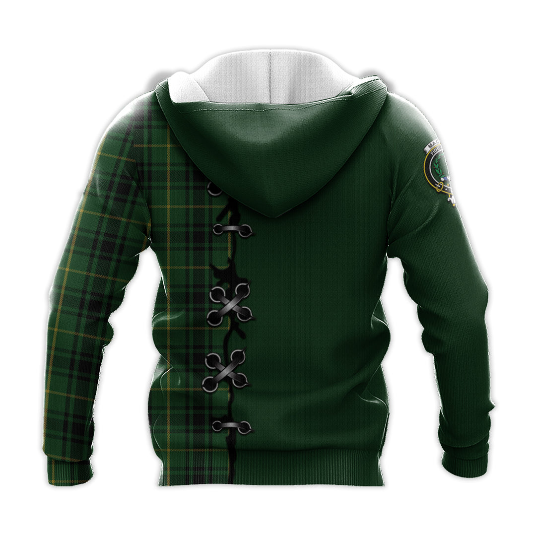 MacArthur Tartan Hoodie - Lion Rampant And Celtic Thistle Style