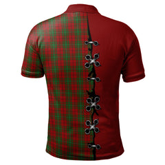 MacAulay Tartan Polo Shirt - Lion Rampant And Celtic Thistle Style