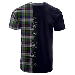 MacCallum Dress Tartan T-shirt - Lion Rampant And Celtic Thistle Style