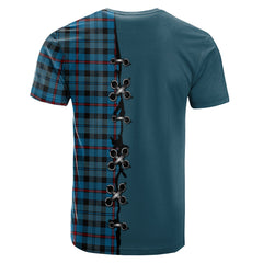 MacCorquodale Tartan T-shirt - Lion Rampant And Celtic Thistle Style