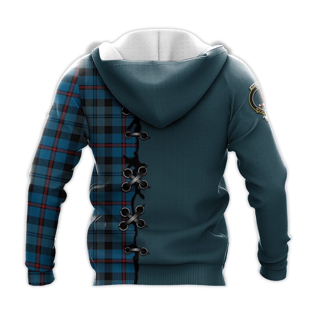 MacCorquodale Tartan Hoodie - Lion Rampant And Celtic Thistle Style