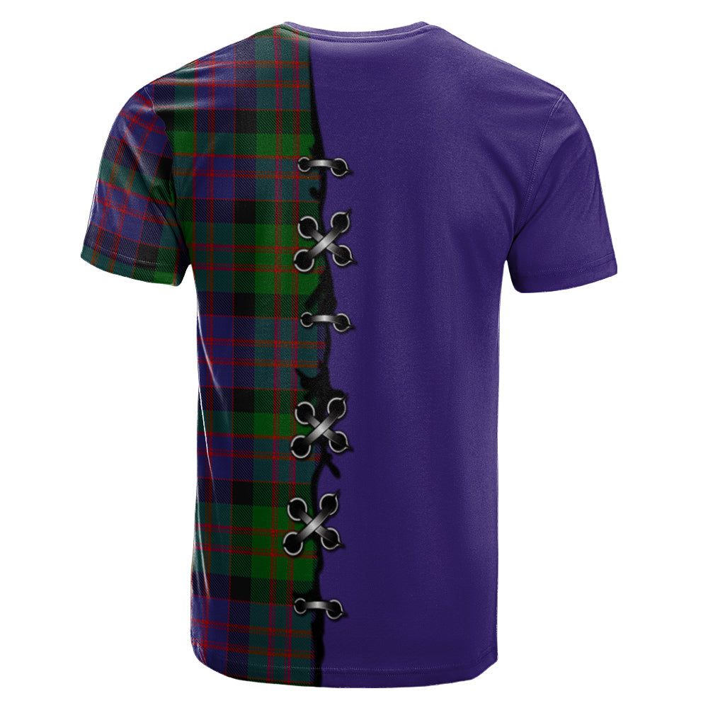 MacDonald Tartan T-shirt - Lion Rampant And Celtic Thistle Style