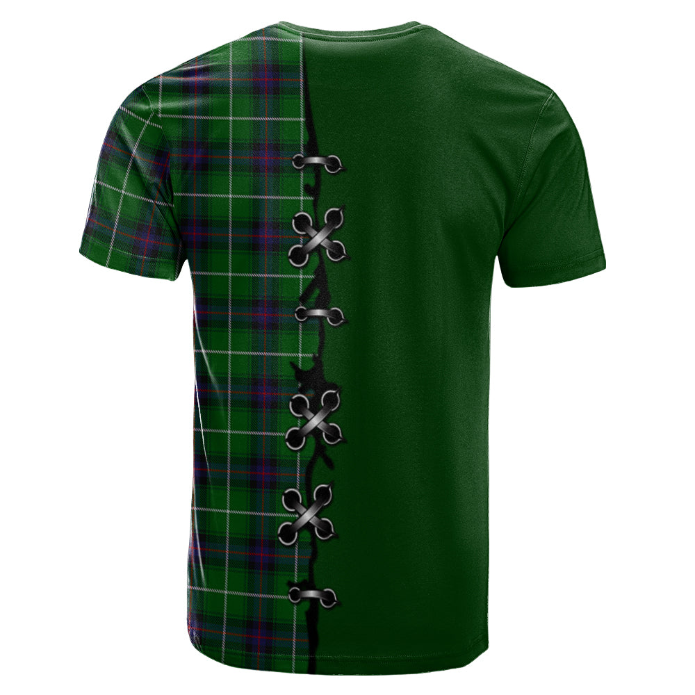 MacDonald of The Isles Tartan T-shirt - Lion Rampant And Celtic Thistle Style