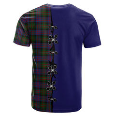 MacDonell of Glengarry Tartan T-shirt - Lion Rampant And Celtic Thistle Style