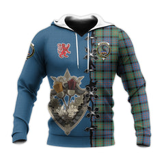 MacDonnell of Glengarry Ancient Tartan Hoodie - Lion Rampant And Celtic Thistle Style