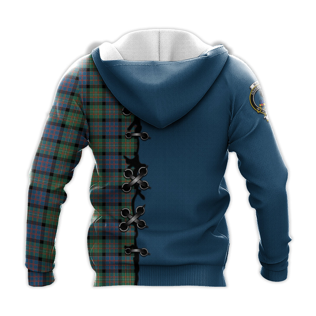 MacDonnell of Glengarry Ancient Tartan Hoodie - Lion Rampant And Celtic Thistle Style