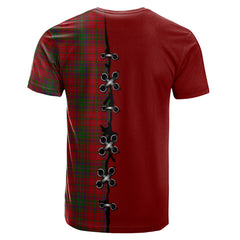MacDougall Tartan T-shirt - Lion Rampant And Celtic Thistle Style