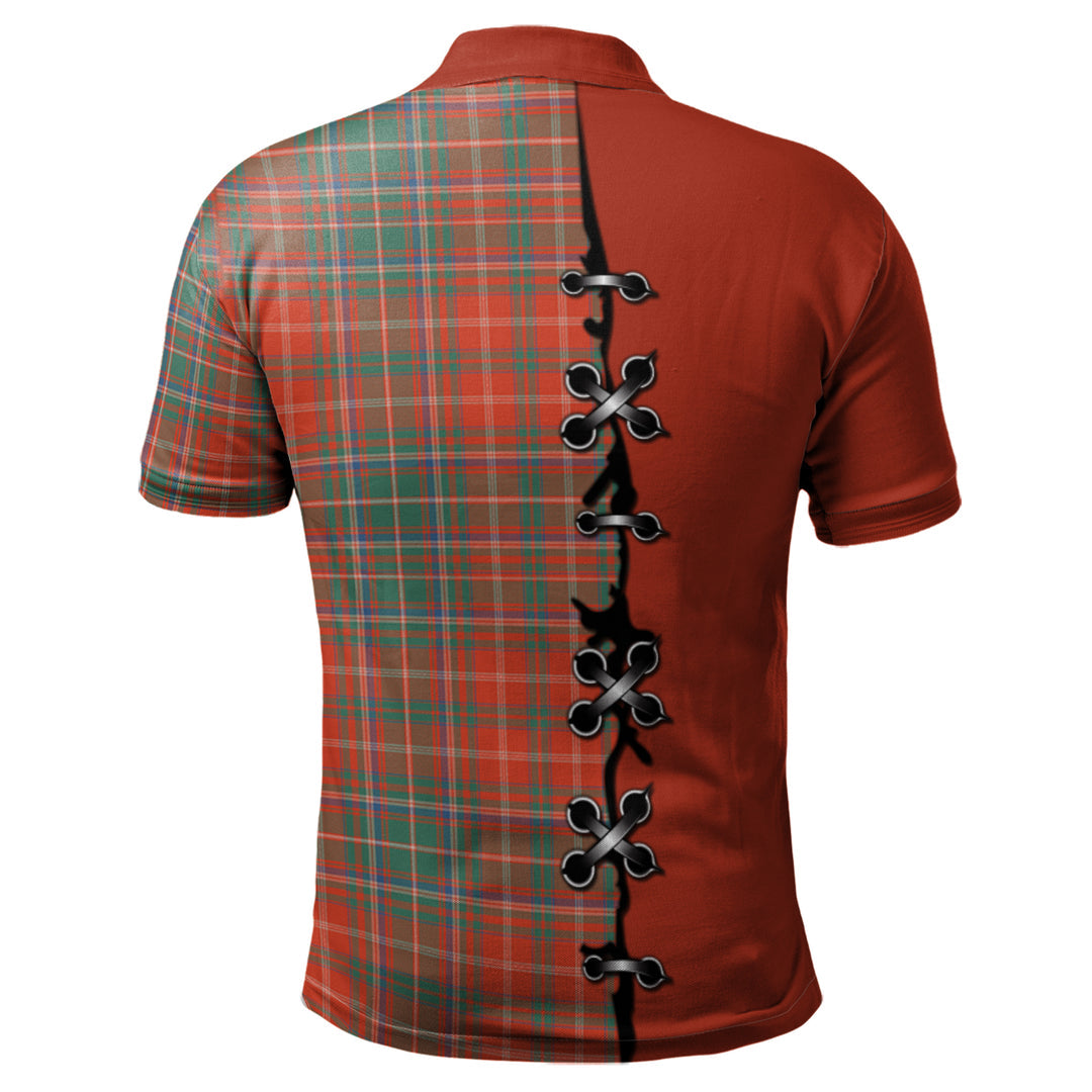 MacDougall Ancient Tartan Polo Shirt - Lion Rampant And Celtic Thistle Style