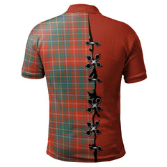 MacDougall Ancient Tartan Polo Shirt - Lion Rampant And Celtic Thistle Style