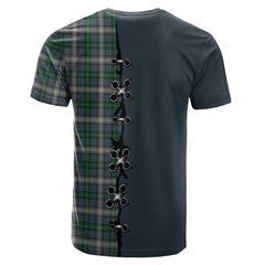 MacDowall Tartan T-shirt - Lion Rampant And Celtic Thistle Style