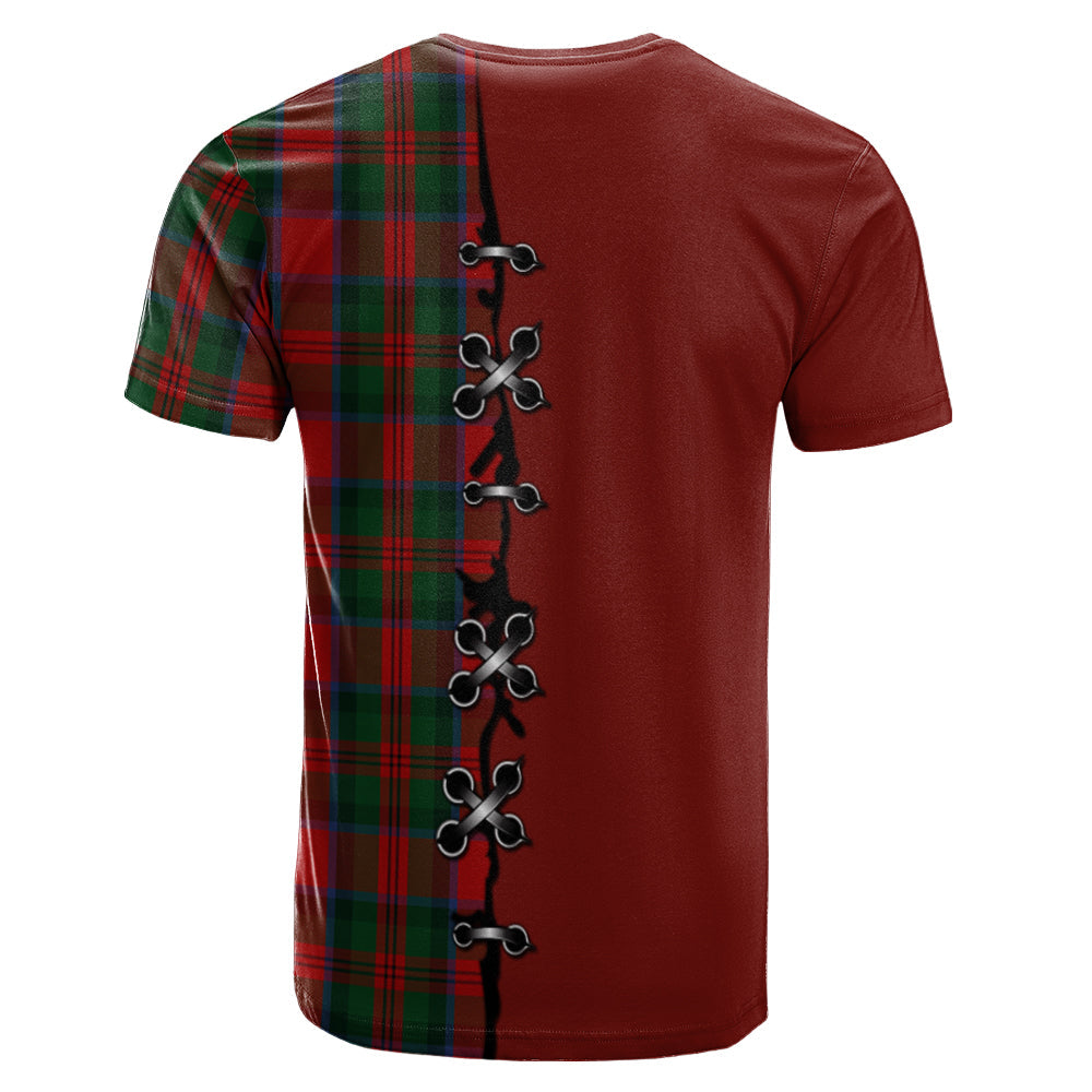 MacDuff Tartan T-shirt - Lion Rampant And Celtic Thistle Style