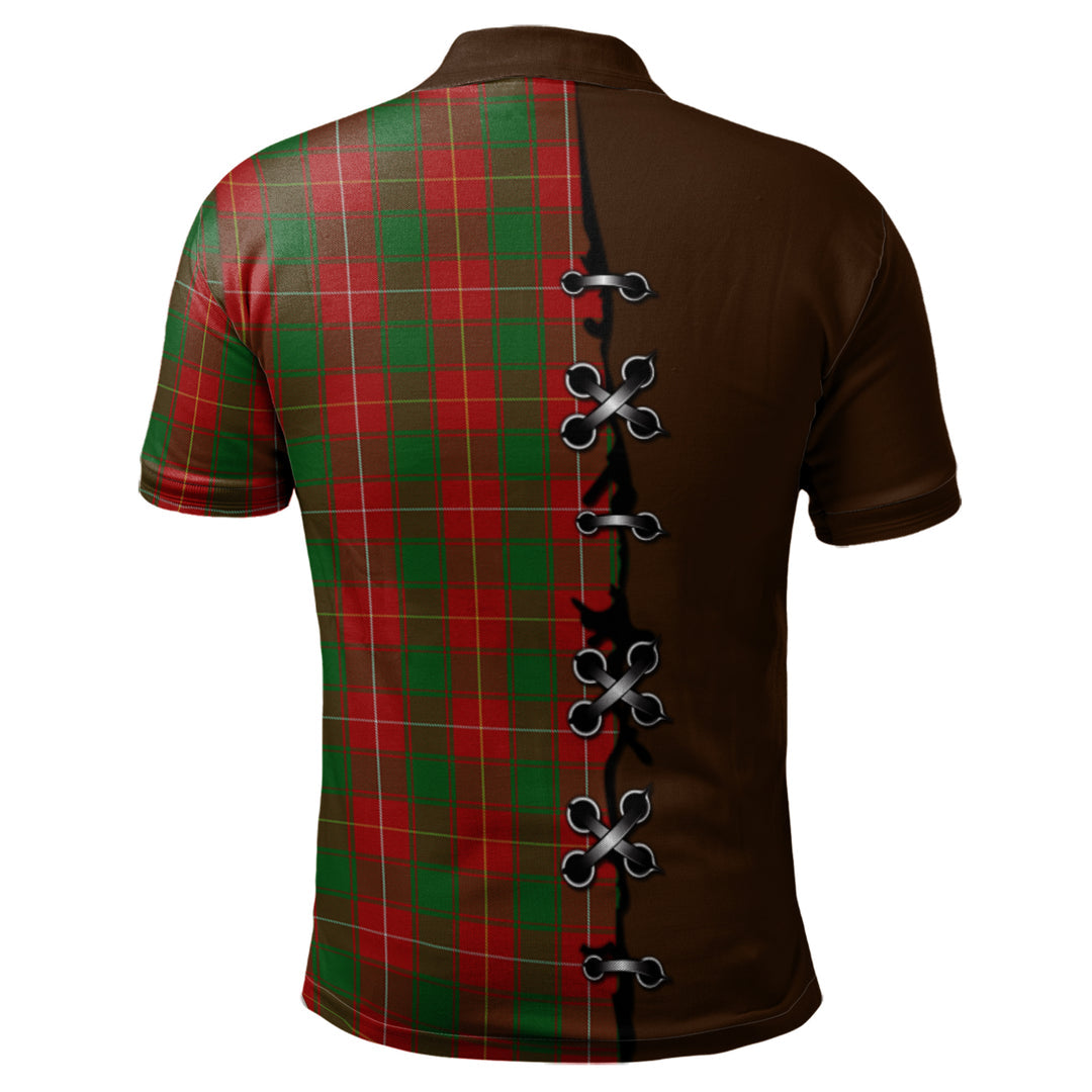 MacFie Tartan Polo Shirt - Lion Rampant And Celtic Thistle Style