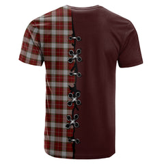 MacFie Dress Tartan T-shirt - Lion Rampant And Celtic Thistle Style