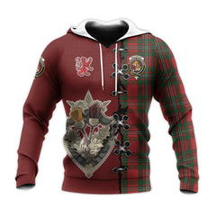 MacGregor Tartan Hoodie - Lion Rampant And Celtic Thistle Style