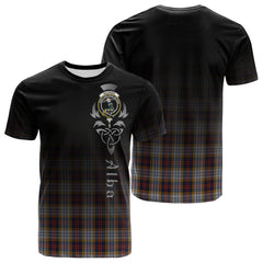 MacInnes Ancient Hunting Tartan Crest T-shirt - Alba Celtic Style