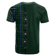 MacIntyre Tartan T-shirt - Lion Rampant And Celtic Thistle Style