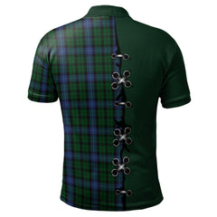 MacIntyre Tartan Polo Shirt - Lion Rampant And Celtic Thistle Style