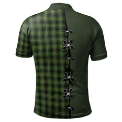 MacIver Hunting Tartan Polo Shirt - Lion Rampant And Celtic Thistle Style