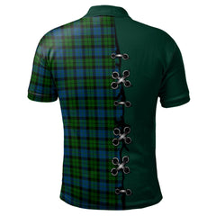 MacKay Modern Tartan Polo Shirt - Lion Rampant And Celtic Thistle Style